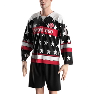 เสื้อเจอร์ซีย์ฮอกกี้น้ำแข็งลายพรางแบบโอเวอร์ไซส์ แขนยาว น้ำหนักเบา สำหรับผู้ชายและผู้หญิง - Product Image 5