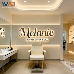 Insegna 3D LED Retroilluminata per Salone di Bellezza, Logo Illuminato in Acrilico per Decorazione Murale di Spa e Sale Trattamenti - Product Image 3