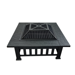 Vente chaude grand brasero carré de feu de Noël en acier au carbone avec couvercle en maille - Product Image 6
