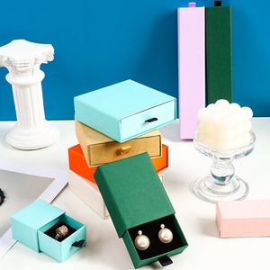 Custom Logo Paper <b>Slide</b> Drawer Box Jewellery Packing Rings Gift White Cardboard Jewelry Packaging Boxes - Product Image 5