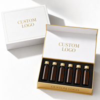 Caja de Regalo Magnética Rígida de Lujo con Estampado en Oro Personalizado para Frascos de Péptidos y Ampollas Cosméticas