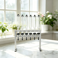 Support de Présentation de Parfums de Table de Luxe en Argent 375ml, 6 Bouteilles, Distributeur de Parfums pour Mariage