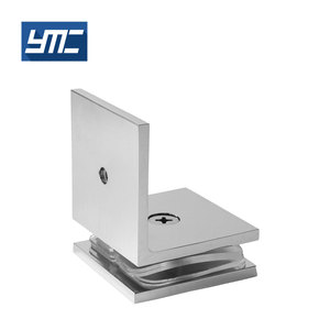 Clip d'angle carré en laiton chromé robuste <span class=keywords><strong>pour</strong></span> fixation murale de paroi de douche, pince à verre 51x51mm (pouces) - Product Image 4