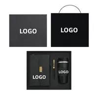 Coffret Cadeau de Luxe 2026 en Cuir PU : Carnet, Stylo, Tasse à Café et Gourde Personnalisables – Ensemble d'Entreprise Haut de Gamme