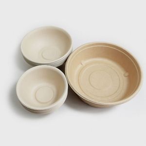 High Quality Biodegradable Bamboo Pulp Natural Healthy <b>Disposable</b> <b>Bowls</b> for Household Use - Product Image 1