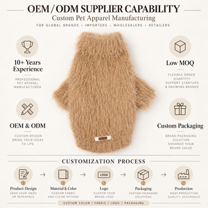 Faible MOQ, OEM, Pull personnalisé pour animaux de compagnie, confortable et chaud, Manteau de luxe pour chien et chiot, Vêtements sur mesure, Usine de fabrication pour l'automne et l'hiver - Product Image 3