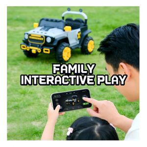 รถบีมดนตรีไฟฟ้าสำหรับเด็ก รุ่นควอด 390 มอเตอร์ 12V7Ah แบตเตอรี่ แผงควบคุมแอพพลิเคชั่น พร้อมไฟสวิง ไฟแฟลช USB ระบบกันกระแทก สำหรับเด็กอายุ 2-4 ปี ผลิตจากพลาสติก - Product Image 3