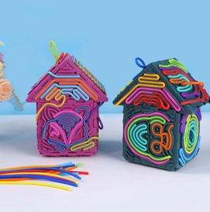 Nouveau jouet éducatif pour enfants autistes, tendance, détachable, motifs imaginatifs, lignes douces et colorées, cube d'activités pour bébés - Product Image 1
