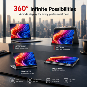 Nouvel ordinateur portable tactile pliable à 360° de 15,6 pouces, processeur <span class=keywords><strong>AMD</strong></span> <span class=keywords><strong>Ryzen</strong></span> <span class=keywords><strong>5</strong></span>, Windows 11, ordinateur portable professionnel et éducatif, tablette 2 en 1 - Product Image 6