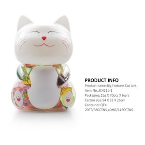 Gelatina de postre de 15g, 70 unidades, mini taza de fruta, coco, bonbones blandos, gelatina en tarro de gato de la suerte - Product Image 4