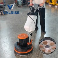 Machine à polir les sols de 18 pouces, 2,5 HP, 175 tr/min, 220 V, polisseuse de sols commerciale, meuleuse, réservoir d'eau de 15 L, marbre, béton