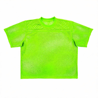 T-shirt en maille personnalisé pour homme, idéal pour le Carnaval, les fêtes, le streetwear, vente en gros, OEM, ODM, impression de logo personnalisé, respirant