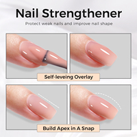 OEM 15ml Gel UV LED Soak-Off sans HEMA ni TPO, non toxique, végétalien, pour extension et renforcement des ongles, rose nude, en flacon