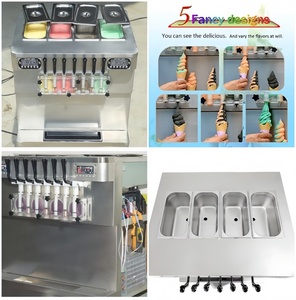 New High Output 7 Flavor Soft Serve <strong>Ice</strong> <strong>Cream</strong> Machine Double Compressor 304 Stainless Steel Multi-Flavor Frozen Yogurt Machine - Product Image 5