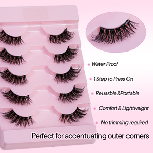 Pestañas Postizas 3D de Pelo Sintético de Visón Sintético de 20 mm, Pre-Encoladas, en Forma de Ojo de Gato, con Logotipo Personalizado y Marca Privada - Product Image 3