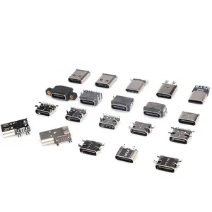 type-c Female base type_c female head usb3.1 interface 6P connector plug 14P vertical patch 9P sink board