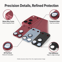 Protection d'objectif de caméra intégrée 9H personnalisée par le fabricant pour iPhone 17 18 Pro Max, film en verre haute transparence AR+AF ultra-clair