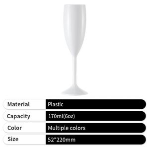 Verres à vin blanc jetables en plastique de haute qualité pour les fêtes, les toast et les mariages - Product Image 4