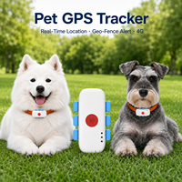 Rastreador de Mascotas con Collar de ABS+PC, Rastreador GPS IP67 Resistente al Agua, Rastreo en Tiempo Real, Geocerca Magnética Portátil, Android