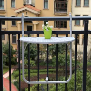 Tavolo pieghevole leggero regolabile in plastica da giardino tavolo da balcone con Design in Rattan da giardino