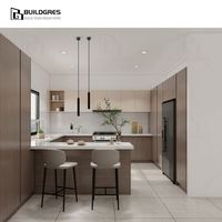 Meubles de cuisine sur mesure australiens, conception de rangement flexible pour garde-manger et îlot ouvert