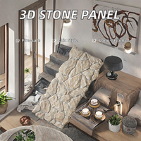 Panneau mural en pierre artificielle PU moderne de qualité supérieure pour intérieur et extérieur, texture naturelle originale de roche champignon classique, applications pour hôtels et villas