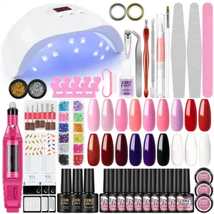 Gel Polish Kit Wholesale Products Suppliers UV Nail Gel With LED Lamp Nail Dilling Machine From Nail Manicure Tools