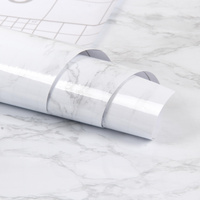 Jinyi Papier Peint Autocollant Imperméable Effet Marbre Pierre Brillante Amovible pour Salle de Bain et Cuisine