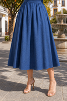 Robe midi décontractée à col halter froncé sur mesure en gros, grandes tailles