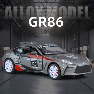 JCJ Gran Oferta GR86 Modelo de Coche Deportivo de Aleación Fundida a Presión a Escala 1:32, Diseño Único, Simulación Acústico-Óptica, Ruedas de Retroceso, Cuatro Ruedas Móviles - Product Image 2