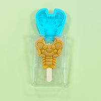 Moule à glace en forme d'écrevisse réutilisable en silicone résistant à la chaleur de qualité alimentaire, facile à démouler, outils DIY pour glaçons et crèmes glacées