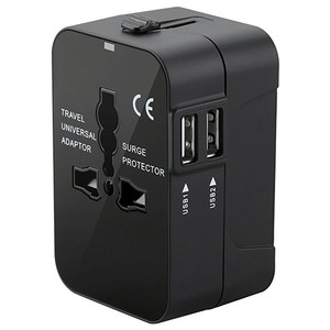 RRTRAVEL <span class=keywords><strong>2023</strong></span> Offre Spéciale EU <span class=keywords><strong>USA</strong></span> UK AUS Plugs All in One avec 2 USB Universal Travel Adapter - Product Image 1