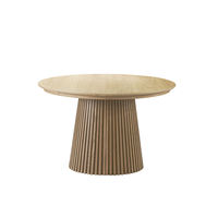 Elegante Mesa de Comedor Extensible de MDF, Mesa Ajustable de MDF para Comedor de Hotel Moderno
