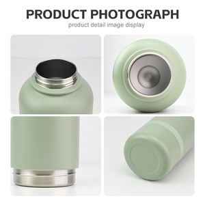 32oz 2 in 1 yalıtımlı paslanmaz çelik yem kasesi manyetik kapak taşınabilir köpek su şişesi - Product Image 4