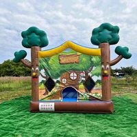 Château gonflable durable sur le thème du crocodile, coloré, avec toboggan, pour les fêtes d'enfants et les jeux en plein air