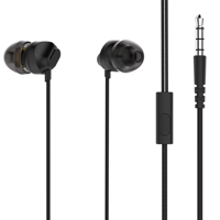 SOMOSTEL Headphone Stereo Game Ponsel, Earphone 3.5Mm Berkabel In-Ear HiFi Oem dengan Mikrofon
