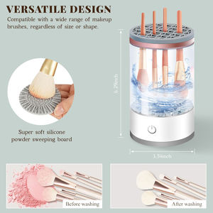 Limpiador de Brochas de Maquillaje Automático para Uso Doméstico, Secador de Brochas de Maquillaje Recargable por USB, Máquina Limpiadora de Brochas de Maquillaje Eléctrica - Product Image 5