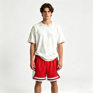 Pantalones Cortos Deportivos Casuales para Hombre, Estilo Urbano, Vintage, con Diseño Gráfico Sublimado - Product Image 1