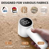 LOVFE Mini Éliminateur de Peluches Électrique Rechargeable Portable pour Vêtements avec Affichage LED Numérique