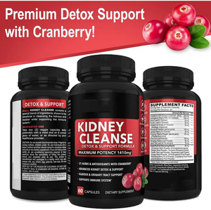 แคปซูลทำความสะอาดสุขภาพไต OEM พร้อมพืช UVA ursi และวิตามินส่วนผสมจากธรรมชาติสำหรับการล้างพิษในไตฉลากส่วนตัว - Product Image 6