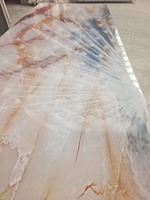 Panneau de marbre pvc en plastique mur intérieur 3d feuille mr 4x8 Pvc marbre Uv feuille décorative