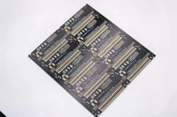 Double Row Pin PCB Adapter Board Black FR4 SMT Through-Hole Circuit Board for Electronic Device Interface Conversion