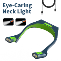 Lampe de poche d'urgence mains libres - Lampe de cou rechargeable par USB, charge rapide en 3,5h, lampe de travail pour pannes de courant et réparations