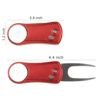 OEM Vente en gros Accessoires de golf métalliques magnétiques Marqueur de balle de golf personnalisé Outil de réparation de divots de golf