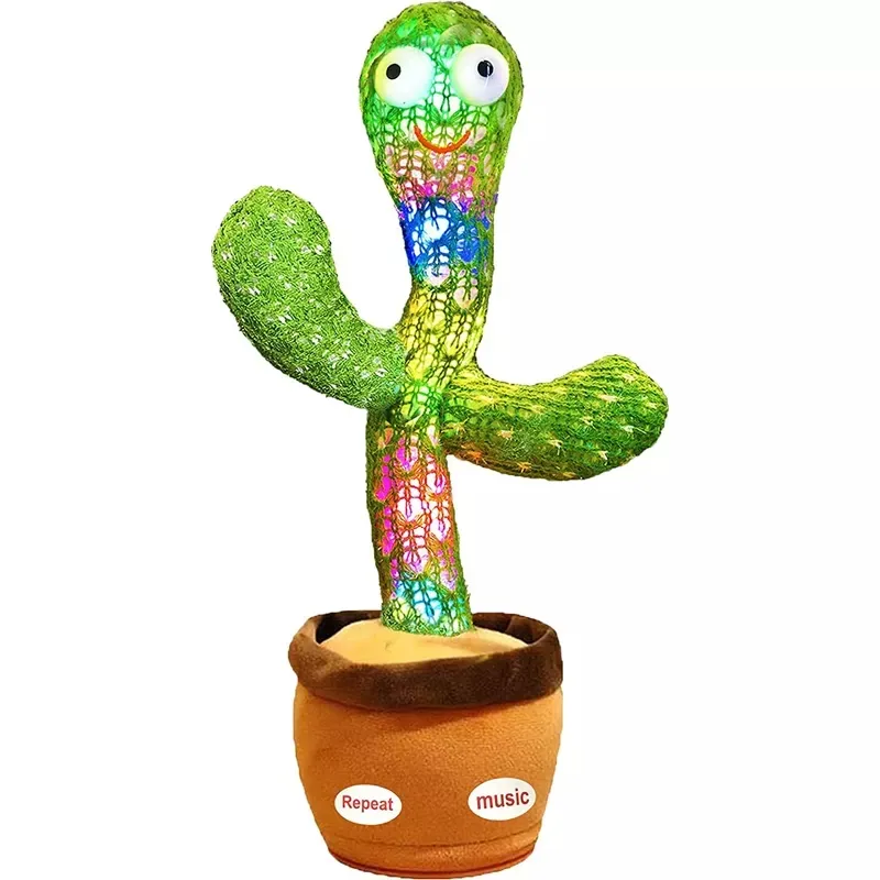 Cactus parlante y creativo, juguete Popular que repite lo que dices, baile y cantar, 120 canciones