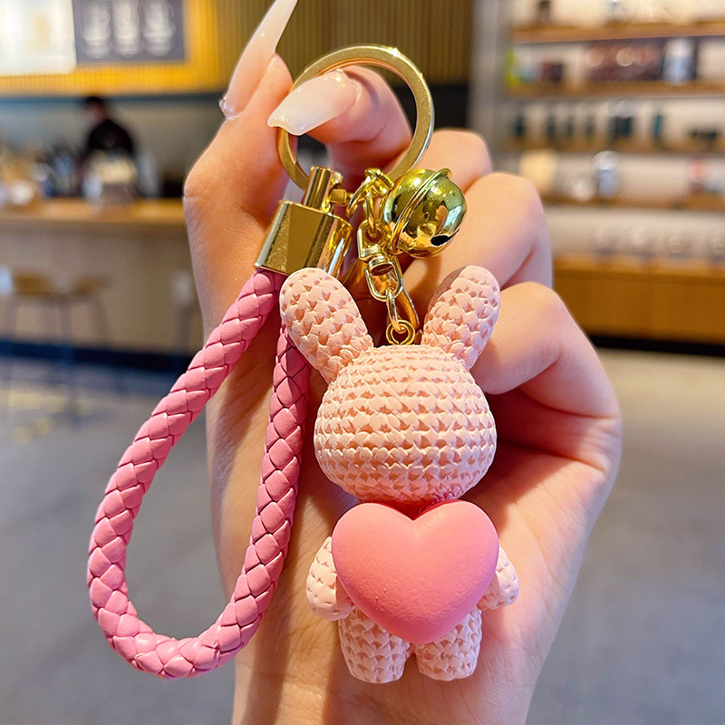 ♡バレンタイン♡うさぎ　レジンキーホルダー他　計6点 ♡バレンタイン♡うさぎ レジンキーホルダー他 計6点