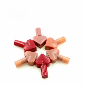 Nouveau Style mignon en forme de coeur 4ml vide brillant à lèvres Tube multicolore personnalisé moulé par <span class=keywords><strong>injection</strong></span> utilisation cosmétique avec bouchon à vis - Product Image 2