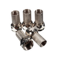Conector F tipo Twist On para antena satélite de TV, Cable Coaxial, RG59/RG6