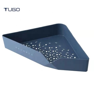 Bathroom Accessories Bathroom Home Wall Mounted Bathroom Accessories Black Adhesive ABS Corner Shelf Organizer Storage Hanging Plastic Shower Caddy