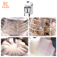 Mélangeur à spirale automatique professionnel neuf 60L 25kg à double action et deux vitesses en acier inoxydable pour farine/lait/blé/noix/gâteaux/pains
